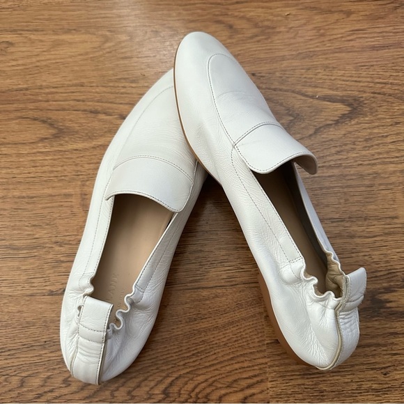 Everlane White The Day Loafer Leather Shoes Flats Size 10 Made in Italy - Picture 2 of 8
